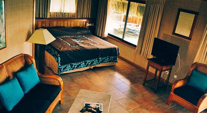 Een kamer in het Hotel Royal Huahine